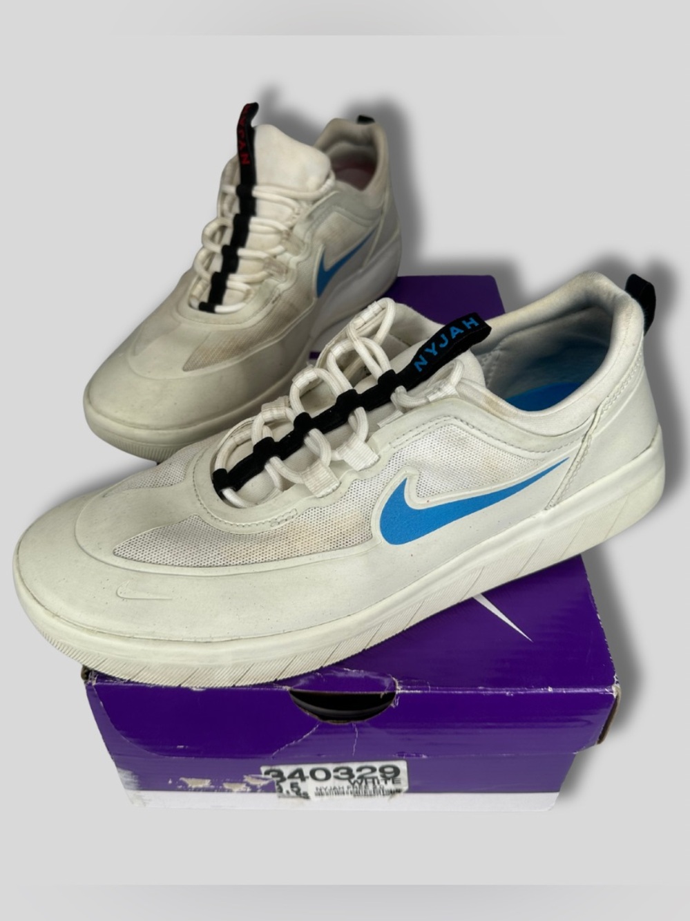 Nike SB Nyjah Free 2 Alternating Swoosh Men’s 9.5 White Blue Red BV2078